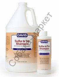 Шампунь лечебный Сера с дегтем Sulfur & Tar Shampoo облегчение при зуде, раздражении и шелушении Davis США