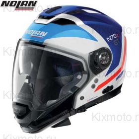 Шлем Nolan N70-2 GT Glaring, Бело-синий