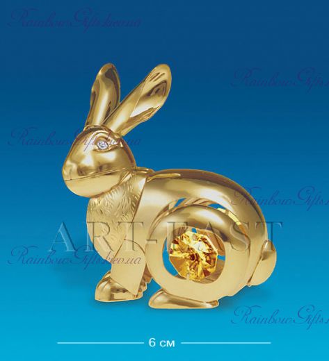 Фигурка Кролик с желтым камнем “Swarovski”