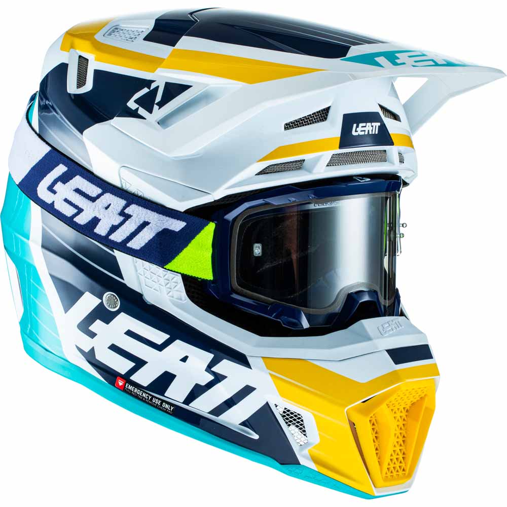 Leatt Moto 7.5 V22 Kit Aqua (2022) комплект шлем + очки Leatt Velocity 4.5
