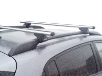 Багажник на рейлинги Kia Rio X-Line hatchback - Lux Классик с аэродинамическими дугами (53 мм)
