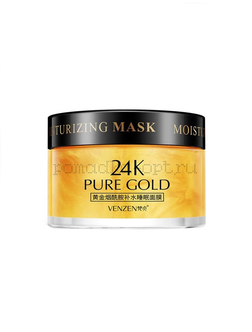 Ночная крем-маска с Ниацинамидом Venzen 24k Pure Gold