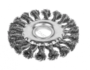 Щетка-крацовка дисковая, витая стальная проволока, посад. d=22,2 мм, d=100мм, (шт.) 45-2-710