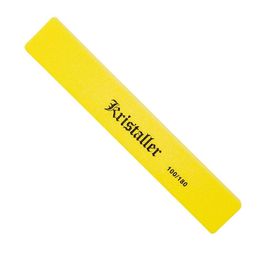 Kristaller шлифовщик для ногтей прямой 100/180 грит, желтый, арт.1202
