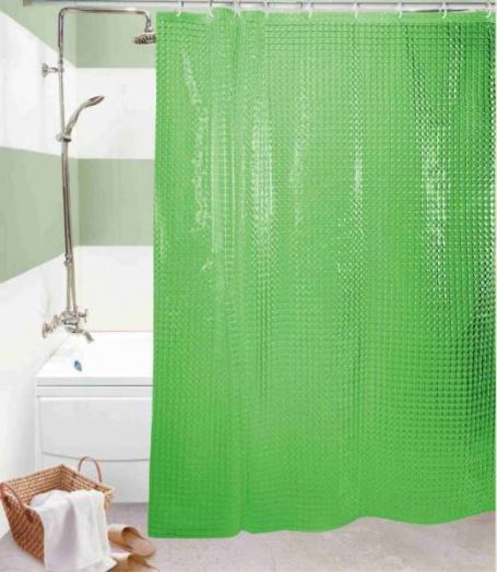 Занавеска для ванной 1800х1800 "SHOWER CURTAIN" 3D950А1 зеленая Тайвань