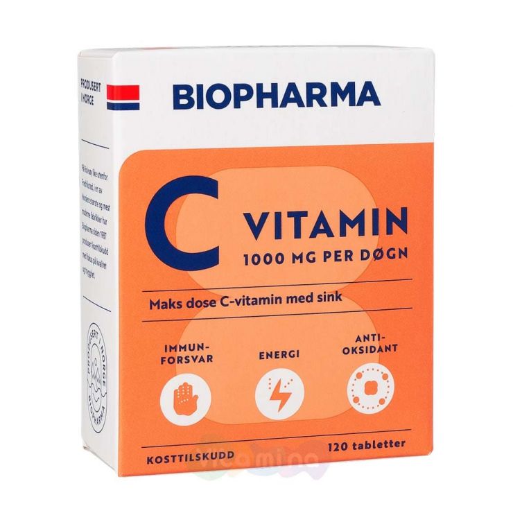 Biopharma Витамин С с Цинком, 120 таблеток