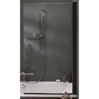 Шторка на ванну Jacob Delafon Struktura 80x140 E6D042-BLV профиль Черный стекло прозрачное схема 1
