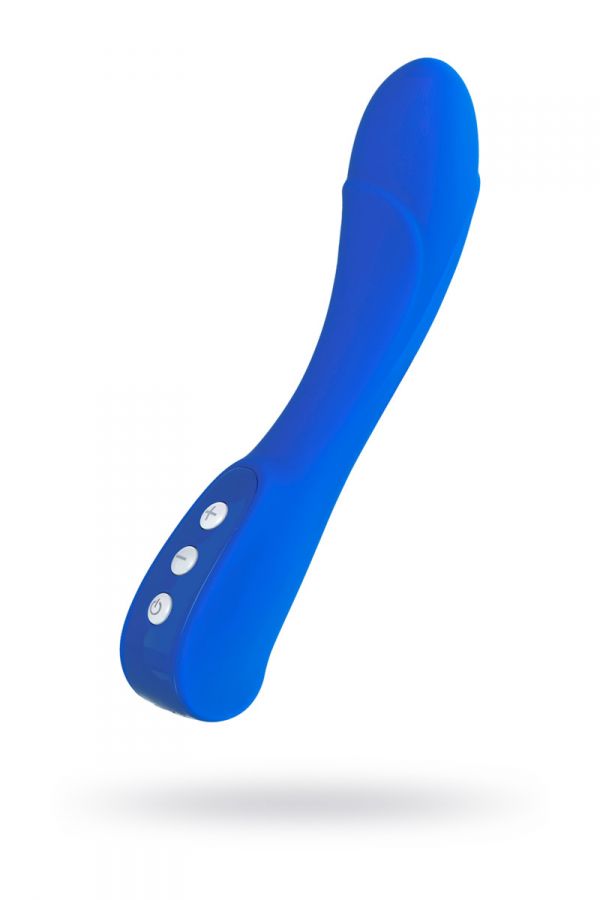 Нереалистичный вибратор L'EROINA BY TOYFA BLURY, 10 режимов вибрации, силикон, синий, 18,5 см