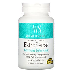 Natural Factors, EstroSense, гормональный баланс, 60 вегетарианских капсул