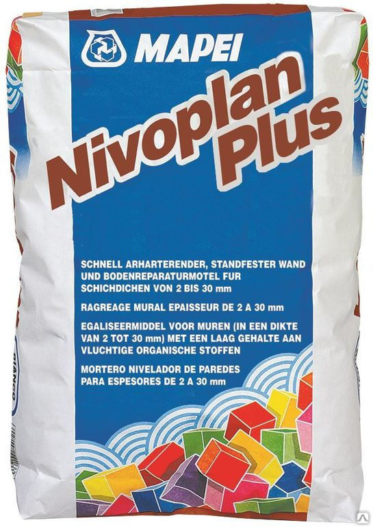 Штукатурка Mapei (Мапей) Nivoplan Plus (Нивоплан Плюс) цементная  25кг