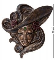 Венецианская маска «Розы» 25.5x6.5 см, h=26 см (WS-344)