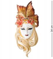 Венецианская маска «Лилия» 15.5x4 см, h=34 см (WS-317)