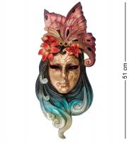 Венецианская маска «Лилия» бол. 22.5x8 см, h=51 см (WS-351)