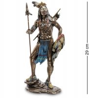 Статуэтка «Индеец с копьем и щитом» 13x8.5 см, h=29 см (WS-620)