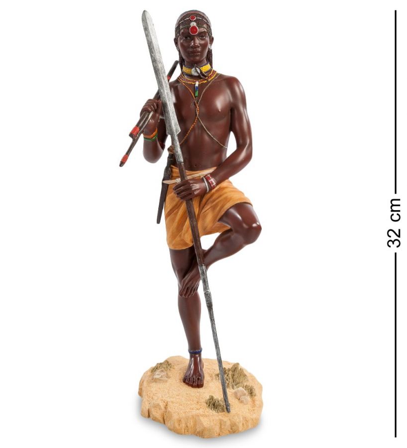 Статуэтка «Воин племени Масаи» 10.5x13 см, h=32 см (WS-731)
