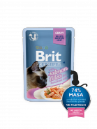 Brit Premium Cat Pouch with Salmon Fillets in Gravy for Sterilised Cats КУСОЧКИ ИЗ ФИЛЕ ЛОСОСЯ В СОУСЕ (85гр)
