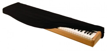 Черная накидка для пианино бархатная
