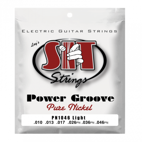 Струны для электрогитары SIT PN1046, Power Groove Pure Nickel Light, 10-46