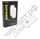 Моб. заряд. устрой. Perfeo Powerbank ABSOLUTE 10000mah In Micro usb,USB /Out USB,Micro usb,Type-C,Lightning, 2.1А/ White