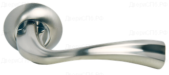 Дверные ручки Morelli "СОН" MH-15 SN/CP Цвет - Белый никель/полированный хром
