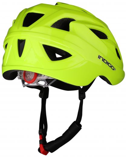 Шлем велосипедный взрослый INDIGO IN073 51-55см салатовый