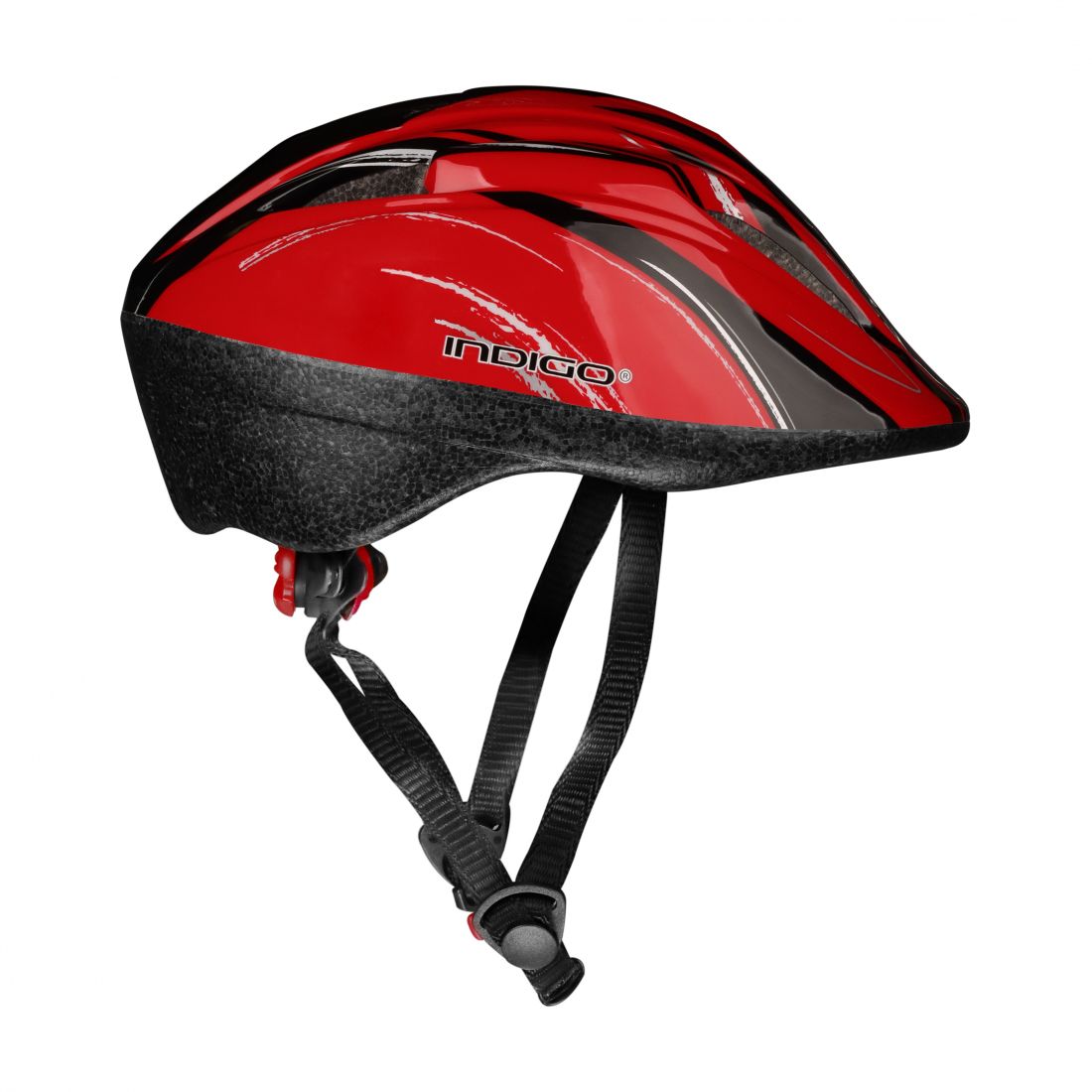 Шлем велосипедный детский INDIGO IN318 51-55см черно-красный