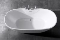 Отдельностоящая ванна из литьевого акрила ARTMAX AM-605-1700-790 со сливом-переливом схема 3