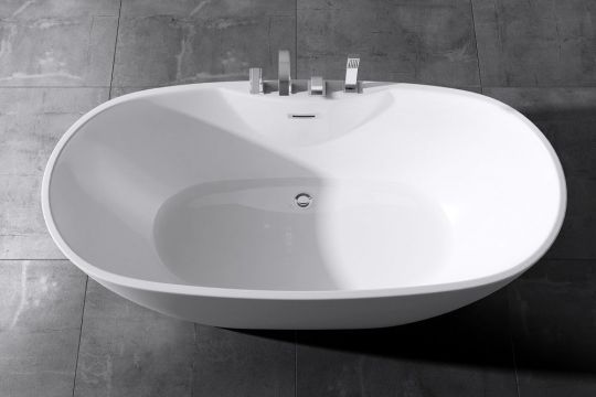 Отдельностоящая ванна из литьевого акрила ARTMAX AM-605-1700-790 со сливом-переливом ФОТО