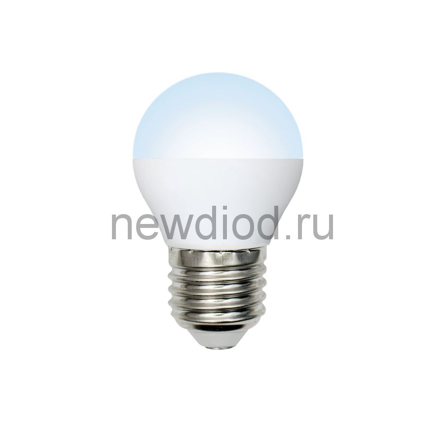 Лампа светодиодная LED-G45-9W/4000K/E27/FR/SLS Форма "шар" матовая 4000K ТМ Volpe