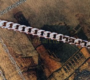 Позолоченная цепочка с имитацией алмазной грани, 4 мм (арт. 250408)