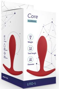 Анальная пробка для ношения Le Frivole Core Lito L красная, 8,5*2,9 см