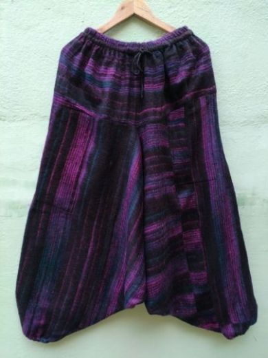 Тёплые штаны афгани чёрного цвета, унисекс (отправка из Индии)