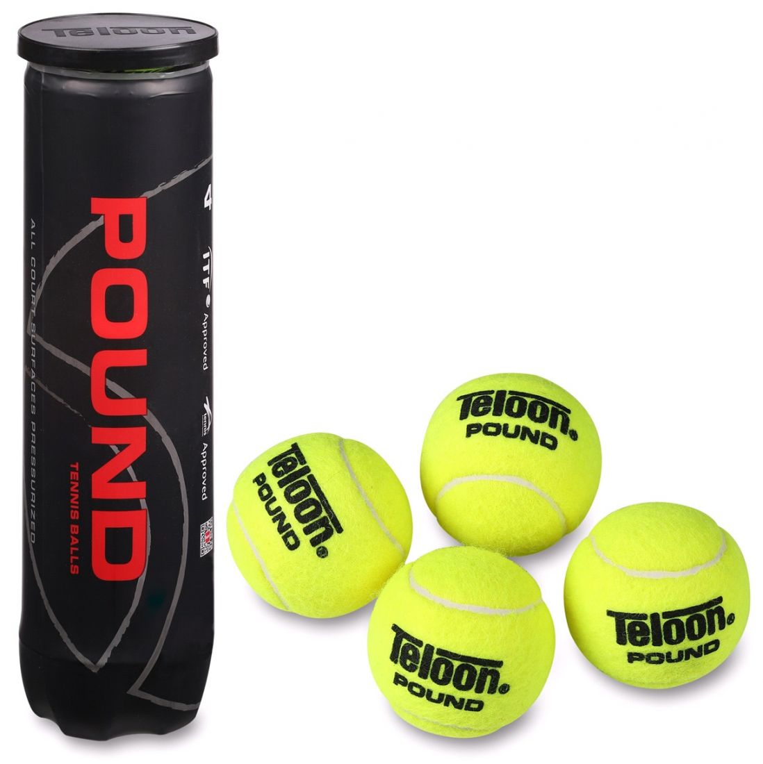 Мяч для большого тенниса профессиональный Teloon Pount-TOUR 828T P4 (4шт в тубе)