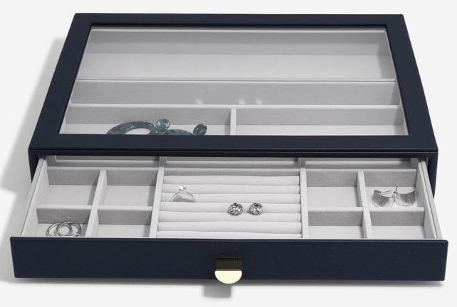 Одноуровневая шкатулка для украшений с выдвижным ящиком и прозрачной крышкой Stackers LC Designs (арт. 75900)