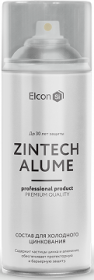 Состав для Холодного Цинкования Аэрозоль Elcon Zintech Alume 520мл Серебристый для Антикоррозионной Защиты Черных Металлов