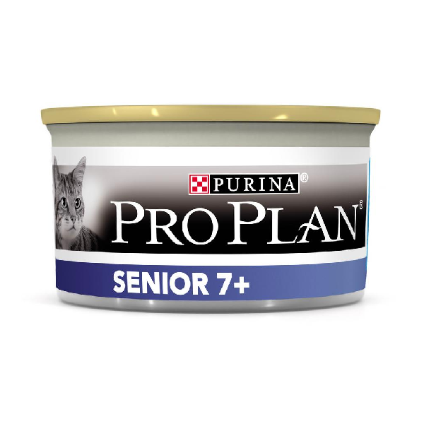 Влажный корм для пожилых кошек Pro Plan Senior 7+ мусс с тунцом 85 гр