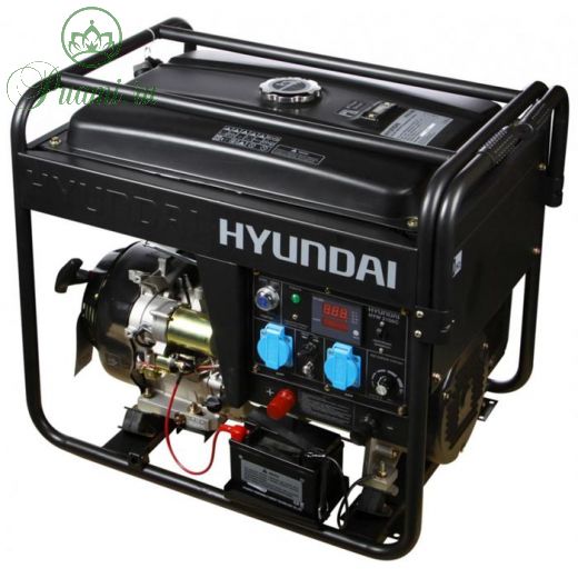 Генератор бензиновый Hyundai HYW 210AC, 230 В, 5 кВт, 25 л, 11 л.с., 2х16А, IC420