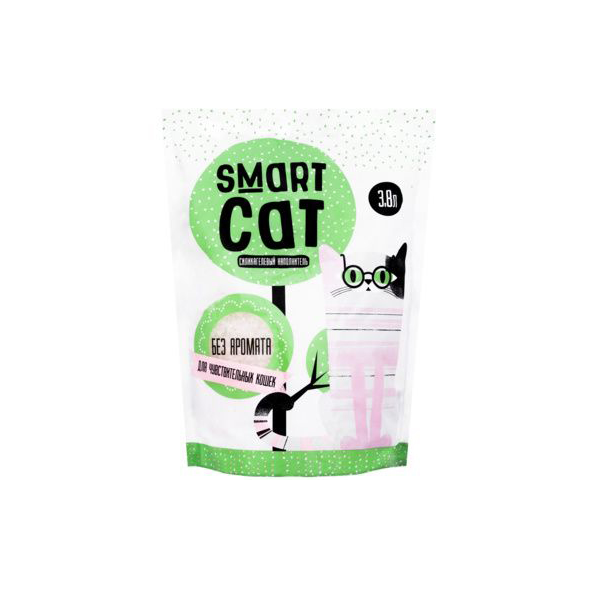 Наполнитель для чувствительных кошек Smart Cat силикагелевый без аромата 15.29кг