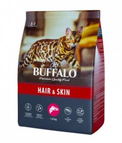 Баффало для кошек с чувствительной кожей / Лосось (MR. BUFFALO ADULT HAIR & SKIN)  1,8 кг