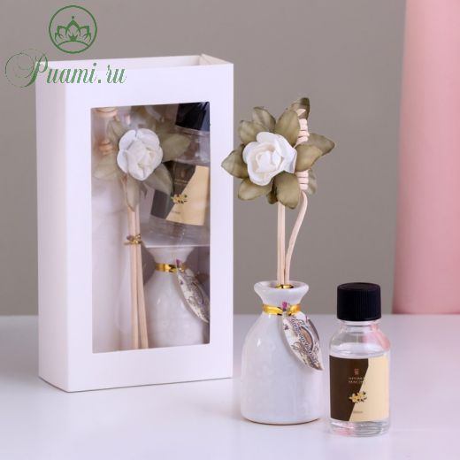 Набор подарочный "Прованс": ваза керамическая,аромамасло ваниль,декор, "Богатство Аромата"