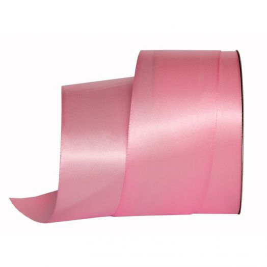 Лента атласная двухсторонняя разной ширины цвет розовый (ЛА.2.3077)