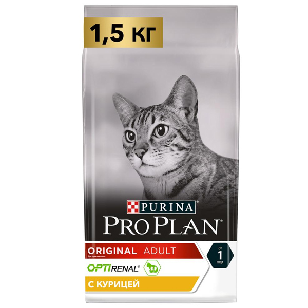 Корм сухой Pro Plan Adult для взрослых кошек с курицей 1.5кг