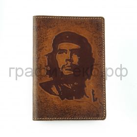 Обложка для паспорта Белый ясень "Че Гевара" коричневая 141701