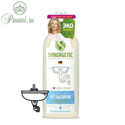 Средство для чистки труб Synergetic, 1 л