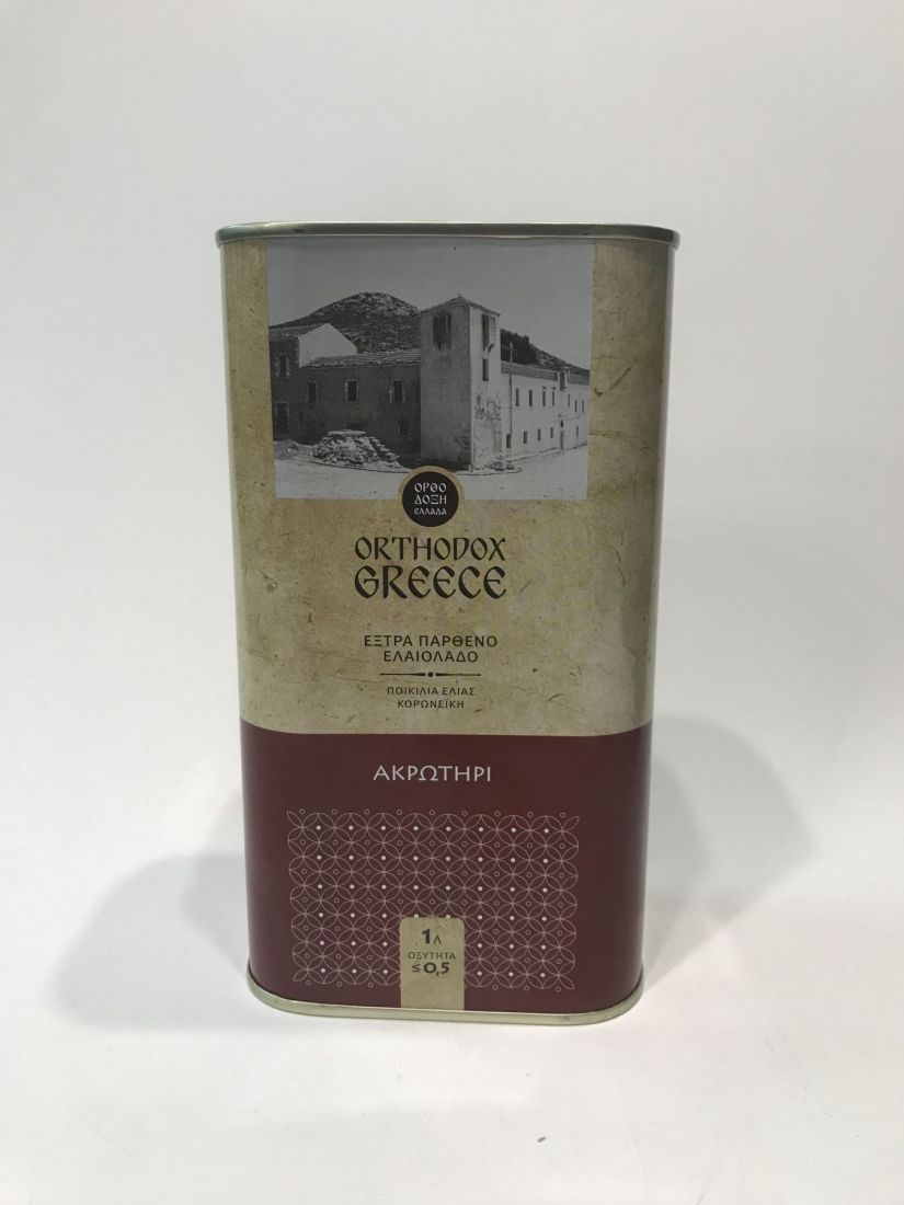 Масло оливковое первого холодного отжима Akrotiri, о.Крит, 1 л