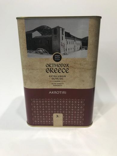 Масло оливковое первого холодного отжима Akrotiri, о.Крит, 3 л