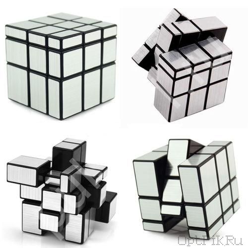 Кубик Рубика зеркальный серебрянный