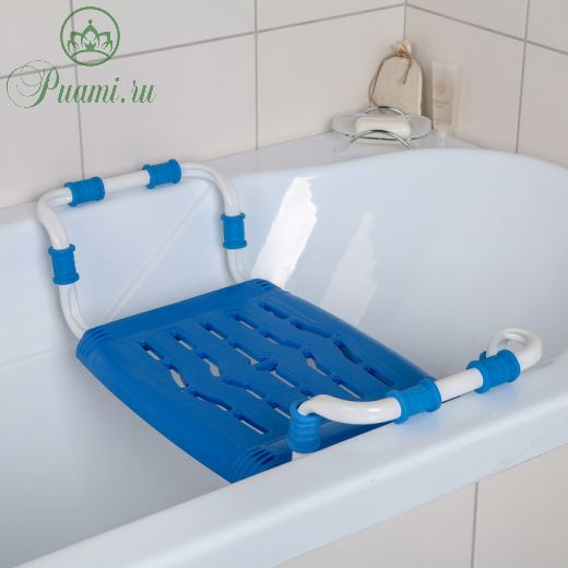 Сиденье для ванны раздвижное, цвет синий