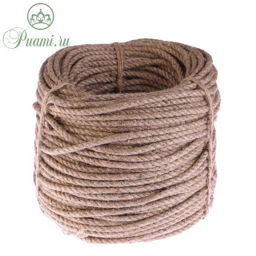 Канат пеньковый кручёный  8 мм, катушка (100 м)