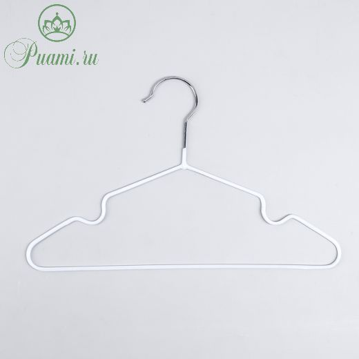 Вешалка-плечики для одежды детская с антискользящим покрытием, размер 30-34, цвет белый